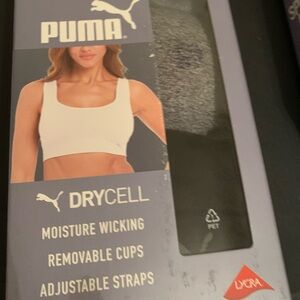 PUMA White Square Neck Sports Bra 2-Pack
